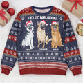 FUNSTUFFPRINT Custom Feliz Navidog German Shepherd Dog Lovers Ugly Sweater