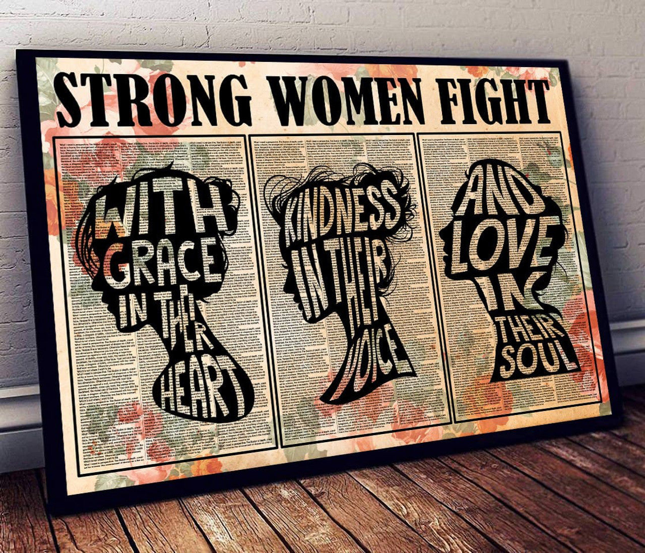 Feminist Poster, Speak Your Mind Even If Your Voice Shakes Not Fragile Like A Flower Poster and Canvas