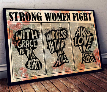 Feminist Poster, Speak Your Mind Even If Your Voice Shakes Not Fragile Like A Flower Poster and Canvas