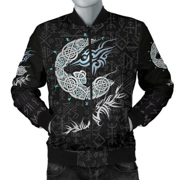 FUNSTUFFPRINT Fenrir Wolf Men's 3D Bomber Jacket