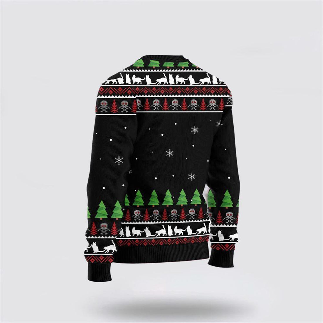 FUNSTUFFPRINT Festive Cat Skull Santa Sweater Trendy & Ugly Christmas Fashion – Christmas Gifts For Frends Ugly  Sweater
