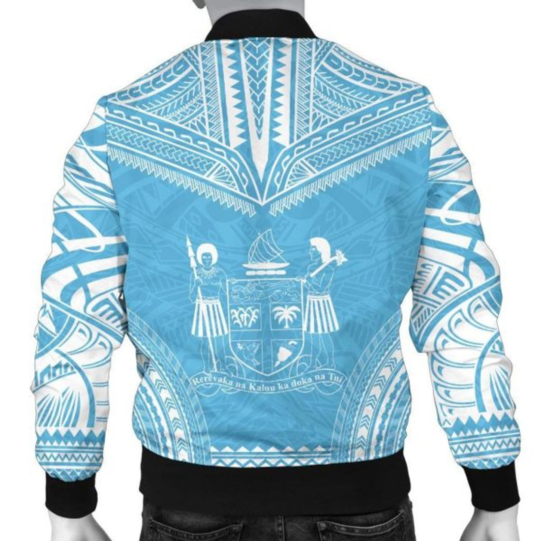 FUNSTUFFPRINT Fiji Flag Polynesian Chief Men's 3D Bomber Jacket