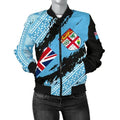 FUNSTUFFPRINT Fiji Tapa Women's Bomber Jacket - Nora Style 3D Bomber Jacket