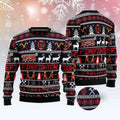 FUNSTUFFPRINT Firefighter Christmas Ugly Christmas Sweater, Christmas Sweater, Ugly Sweater, Funny Xmas Sweaters Ugly Sweater