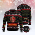 FUNSTUFFPRINT Firefighter Lover Ugly Christmas Sweater, Christmas Sweater, Ugly Sweater, Funny Xmas Sweaters Ugly Sweater