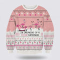 FUNSTUFFPRINT Flamingo Dream Ugly Christmas Sweater – Sweater Gifts For Pet Lover Ugly  Sweater
