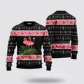 FUNSTUFFPRINT Flamingo Jingle Bell Tropical Ugly Christmas Sweater – Christmas Gifts For Frends Ugly  Sweater