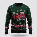 FUNSTUFFPRINT Flamingo Merry Flockin Christmas Ugly Christmas Sweater – Christmas Gifts For Frends Ugly  Sweater