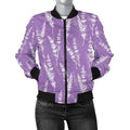 FUNSTUFFPRINT Floral Lavender Print Pattern Women Casual 3D Bomber Jacket