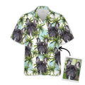Custom Floral Summer With Palm Trees Pattern Short-Sleeve Hawaiian Shirt, Custom Photo Dog Shirt for Men Women