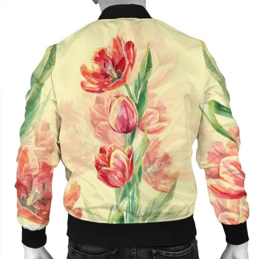 FUNSTUFFPRINT Flower Art 3D Bomber Jacket