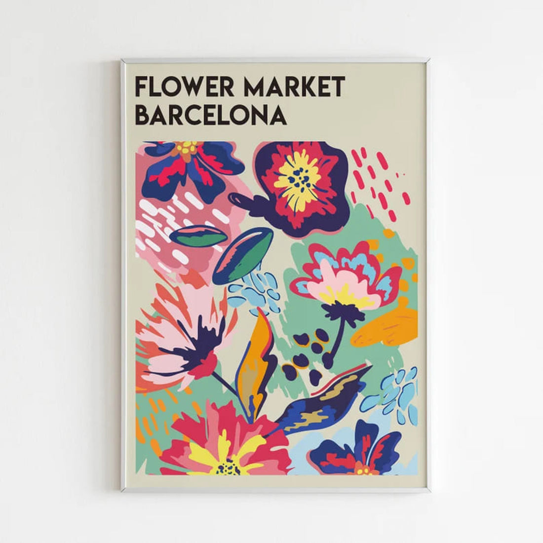 Flower Market Barcelona, Flower Lover, Poster Decor, Wall Poster Poster and Canvas