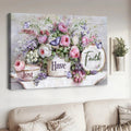 Flower Garden Just Have Faith Canvas Wall Art - Christian Poster - Religious Wall Decor