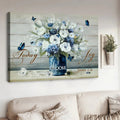 Flowers Painting Today I Choose Joy Canvas Wall Art - Christian Poster - Religious Wall Decor