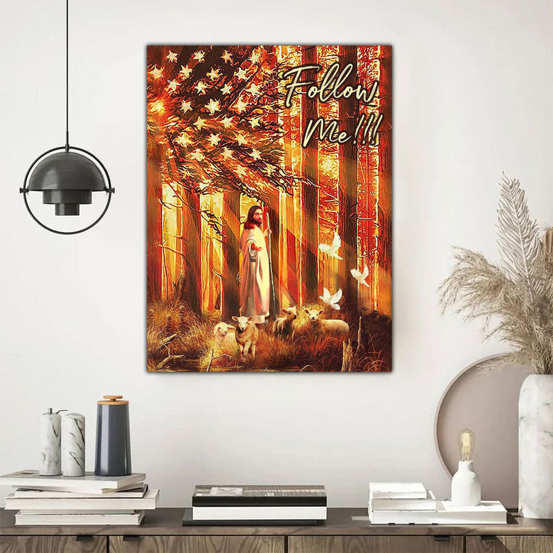 Follow Me, Jesus Poster, Believe In God Poster and Canvas