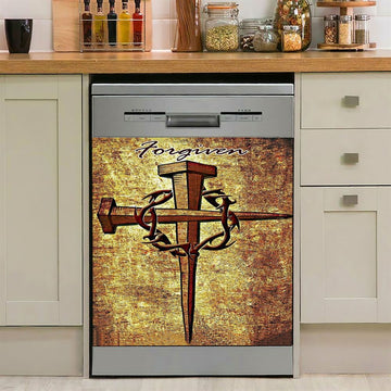 For Given Cross Dishwasher Cover, Christian Dishwasher Magnet Cover, Religious Kitchen Decor