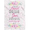 FUNSTUFFPRINT For God So Loved The World John 316 Fleece Blanket - Christian Blanket - Bible Verse Blanket