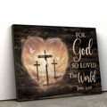 For God So Loved The World Wall Art - John 3 16 Bible Verse Canvas Painting