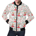 FUNSTUFFPRINT Fox Girl Flower Pattern Print Men's 3D Bomber Jacket