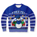 FUNSTUFFPRINT Freeze Snowman Ugly Christmas Sweater, Christmas Sweater, Ugly Sweater, Funny Xmas Sweaters Ugly Sweater