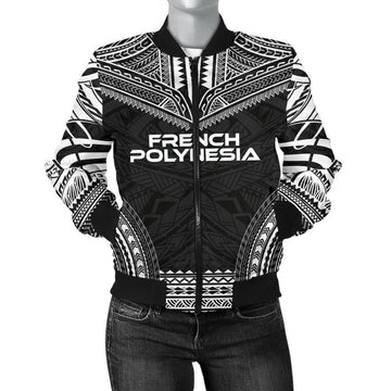 FUNSTUFFPRINT French Polynesia Polynesian Chief Women'S 3D Bomber Jacket