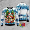 FUNSTUFFPRINT French Bulldog Greeting Ugly Christmas Sweater, Dog Ugly Christmas Sweater, Ugly Dog Sweaters Ugly  Sweater