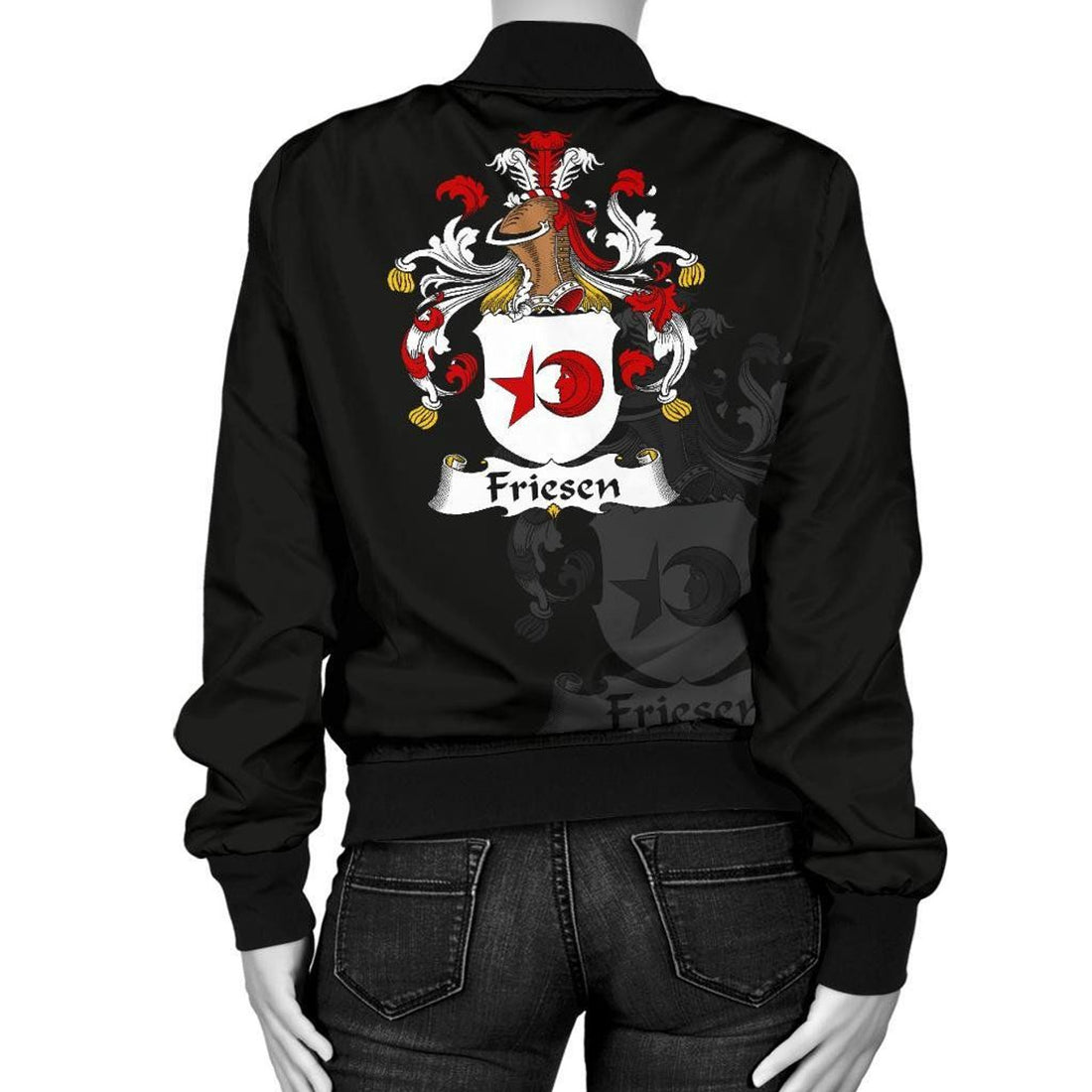 FUNSTUFFPRINT Friesen Germany Men's Bomber Jacket - German Family Crest 3D Bomber Jacket