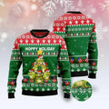 FUNSTUFFPRINT Frog Christmas Tree Ugly Christmas Sweater, Xmas Tree Sweater, Christmas Sweater Ugly  Sweater