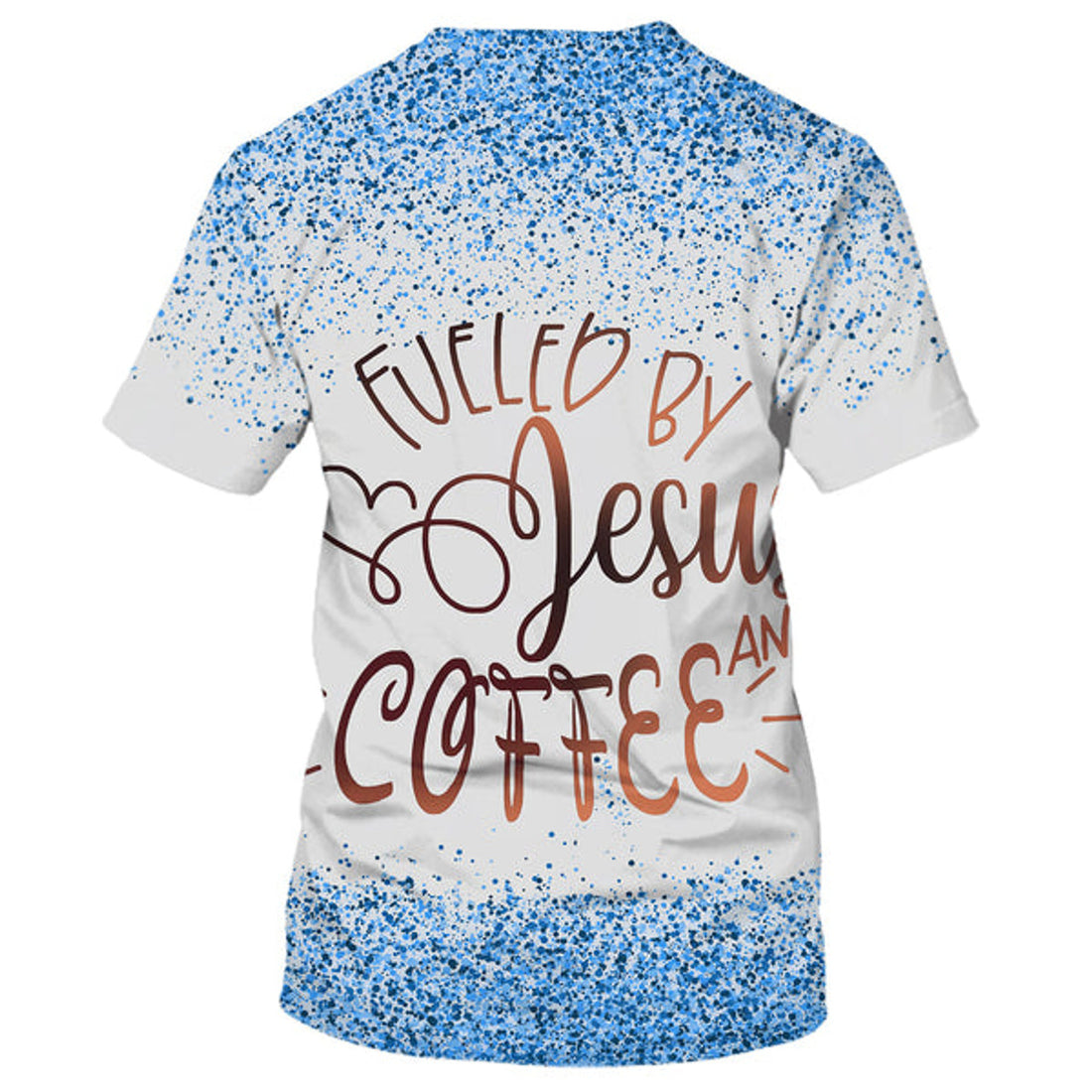 FUNSTUFFPRINT Fueled By Jesus And Coffee 3D All Over Printed Shirt for Men and Women 3D T-shirt