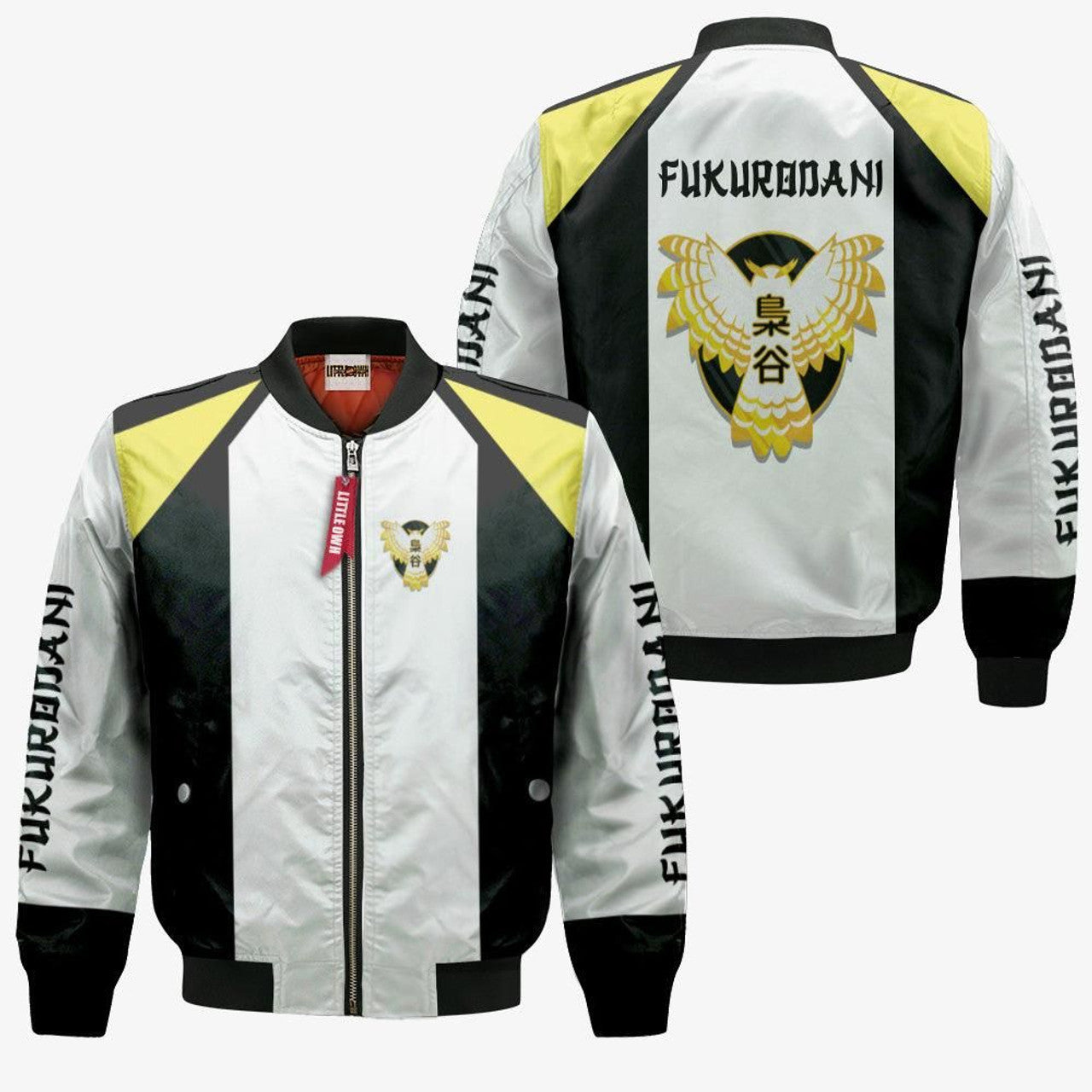 FUNSTUFFPRINT Fukurodani Academy Bomber Jacket Haikyuu Cosplay Costumes 3D Bomber Jacket