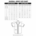 Full Button Baseball Jersey Size Guide