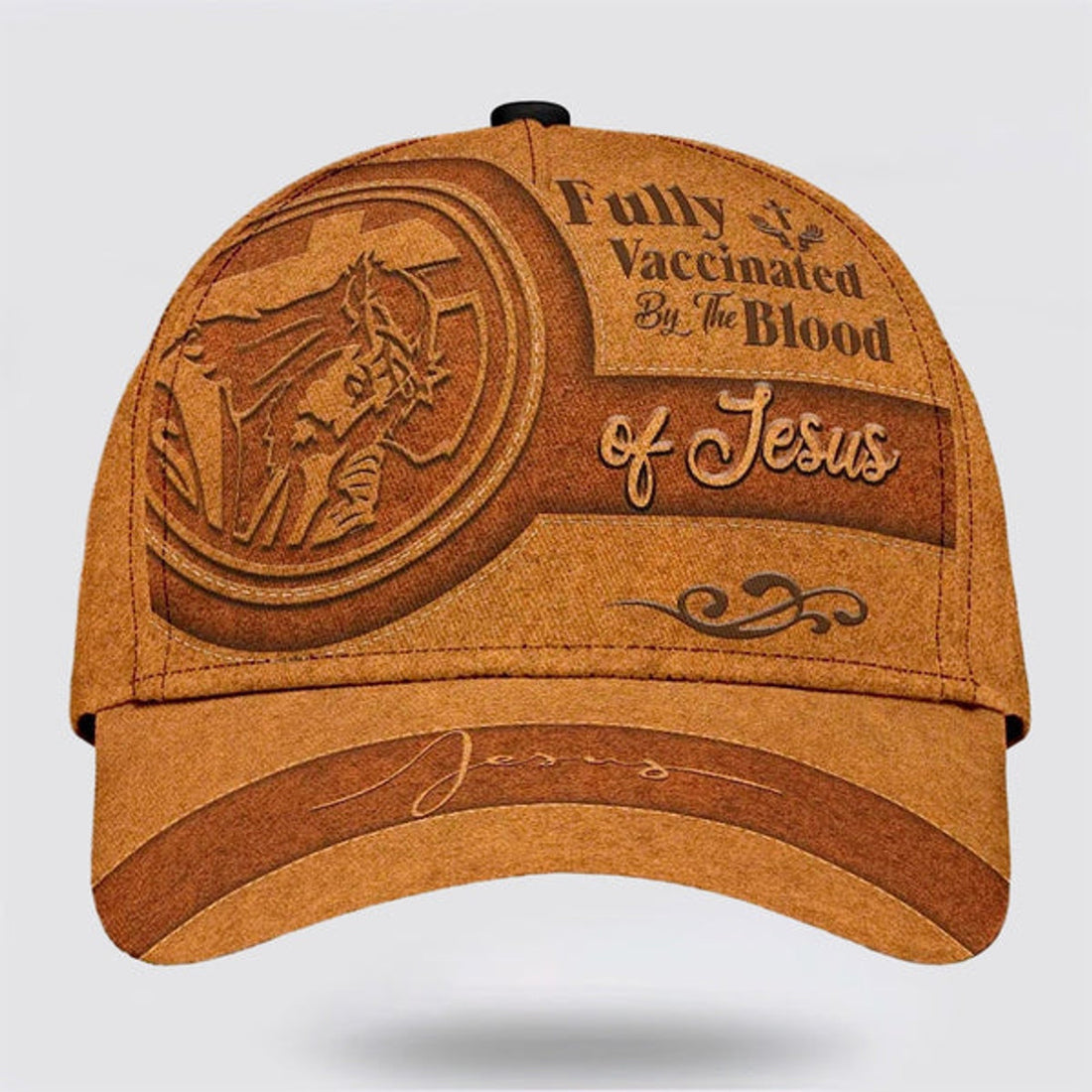 FUNSTUFFPRINT Fully Vaccinated By The Blood Of Jesus Christian God Lord Baseball Cap - Christian Hats for Men and Women