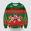 FUNSTUFFPRINT Funny Cat Ugly Christmas Sweater – Cat Lover Christmas Sweater Ugly  Sweater