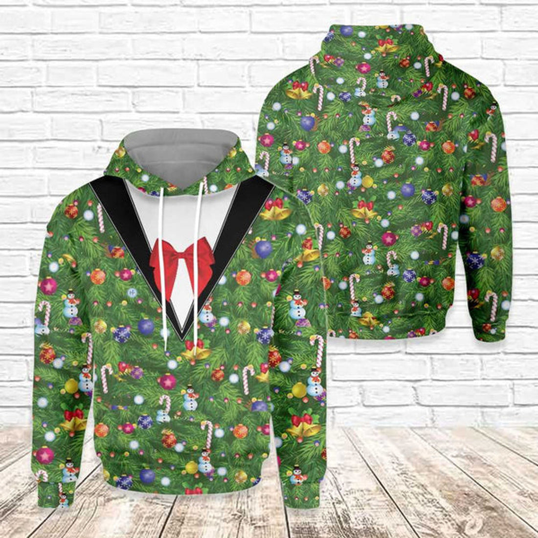 FUNSTUFFPRINT 3D Funny Christmas All Over 3D Hoodie and Zip Hoodie