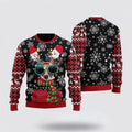 FUNSTUFFPRINT Funny Christmas Dog Snow Sky Ugly Christmas Sweater For Men And Women, Gift For Christmas, Best Winter Christmas Outfit Ugly  Sweater
