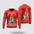 FUNSTUFFPRINT Funny Corgi Merry Corgmas Ugly Christmas Sweater For Men And Women, Gift For Christmas, Best Winter Christmas Outfit Sweater