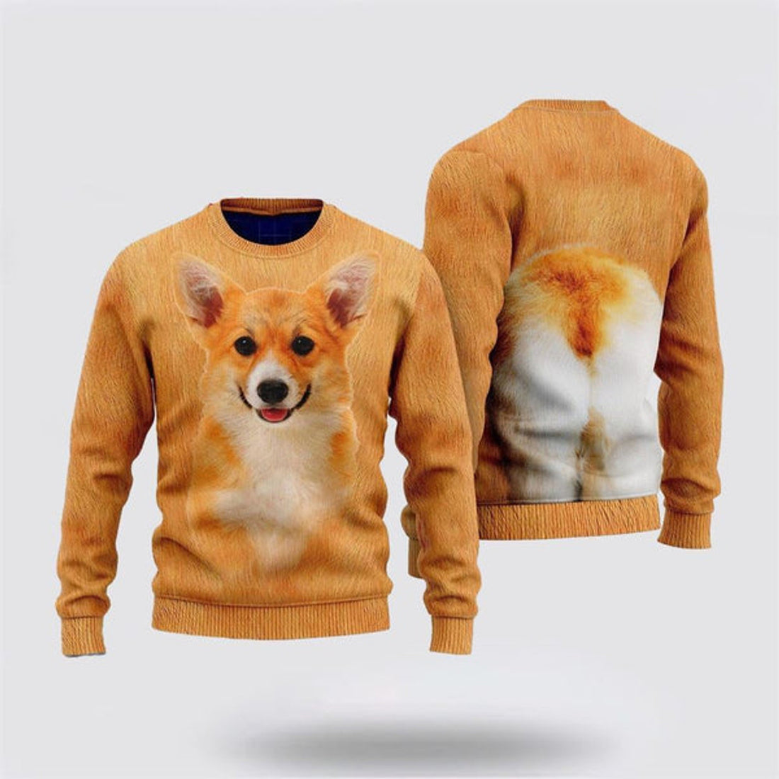FUNSTUFFPRINT Funny Corgi Ugly Christmas Sweater For Men And Women, Gift For Christmas, Best Winter Christmas Outfit Ugly Sweater