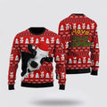FUNSTUFFPRINT Funny Cow I Love Moo-ry Christmas Ugly Christmas Sweater, Farm Sweater, Christmas Gift, Best Winter Outfit Christmas Ugly Sweater