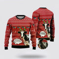 FUNSTUFFPRINT Funny Dairy Cattle Ugly Christmas Sweater, Farm Sweater, Christmas Gift, Best Winter Outfit Christmas Ugly Sweater