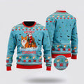 FUNSTUFFPRINT Funny Dog & Santa Claus Merry Corgmas Christmas Ugly Christmas Sweater For Men And Women, Gift For Christmas, Best Winter Christmas Outfit Ugly Sweater