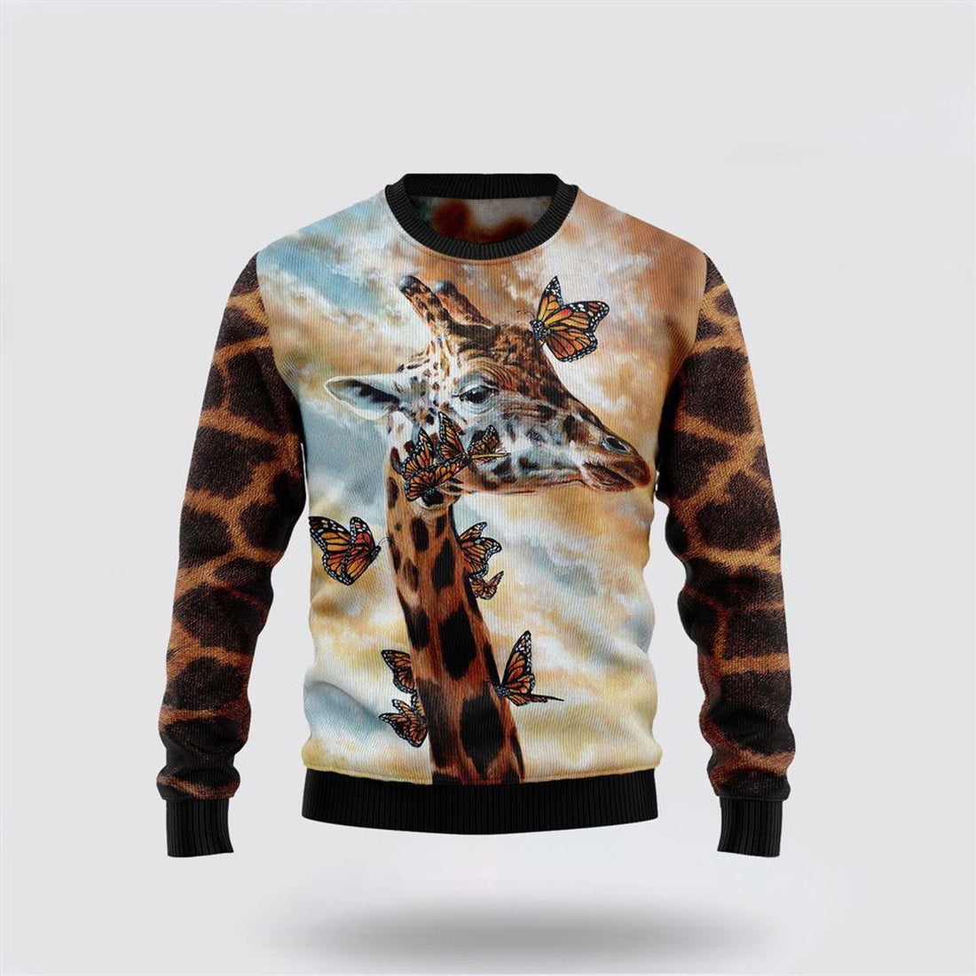 FUNSTUFFPRINT Funny Giraffe Ugly Christmas Sweater – Gifts For Pet Lover Ugly  Sweater
