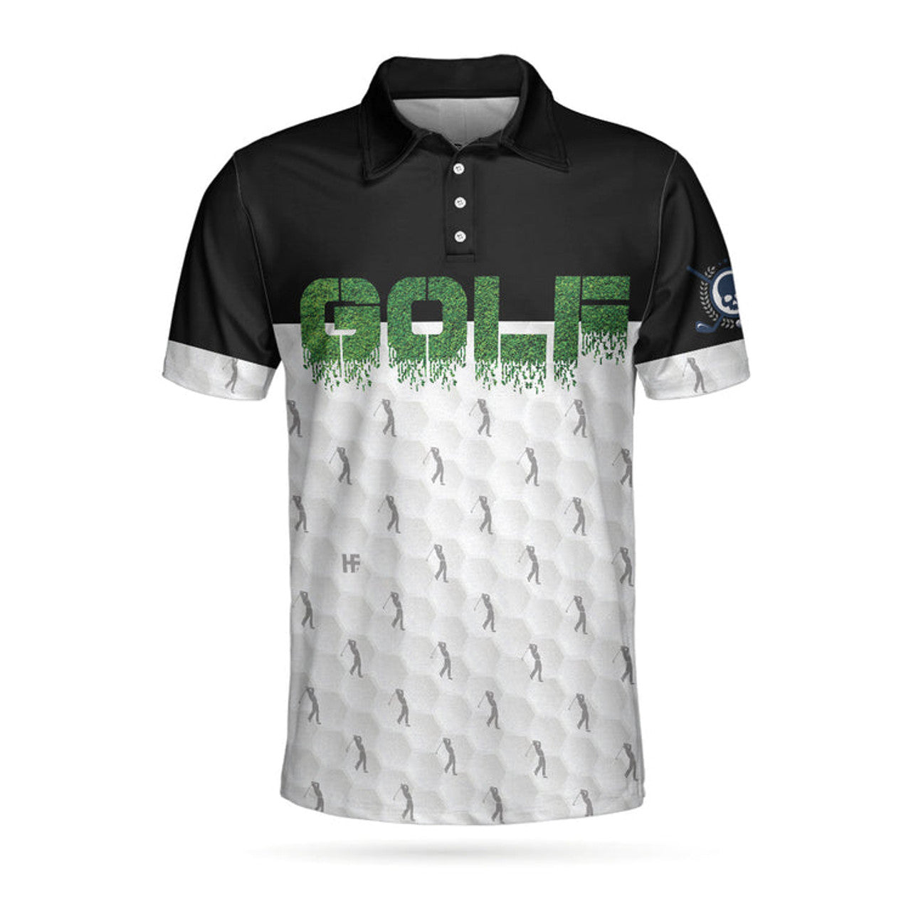 Funny Golfer Seamless Pattern Golf Polo Shirt, Golf Shirt For Men, Best Gift For Golfers