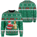 FUNSTUFFPRINT Funny Jesus & Santa Ugly Christmas Sweater For Men & Women - Best Gift For Christian - Christian Shirt Ugly  Sweater
