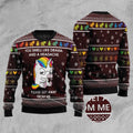 FUNSTUFFPRINT Funny Unicorn Ugly Christmas Sweater, Christmas Sweater, Ugly Sweater, Funny Xmas Sweaters Ugly Sweater