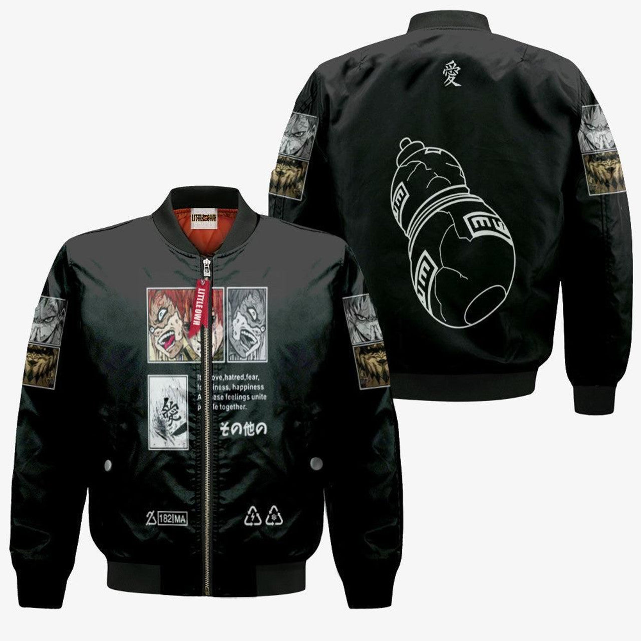 FUNSTUFFPRINT Gaara Buzo Bomber Jacket Custom Nrt Cosplay Costumes 3D Bomber Jacket