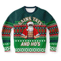 FUNSTUFFPRINT Gains Tats And Ho's Tattoo Gym Ugly Christmas Sweater, Christmas Sweater, Ugly Sweater, Funny Xmas Sweaters Ugly Sweater