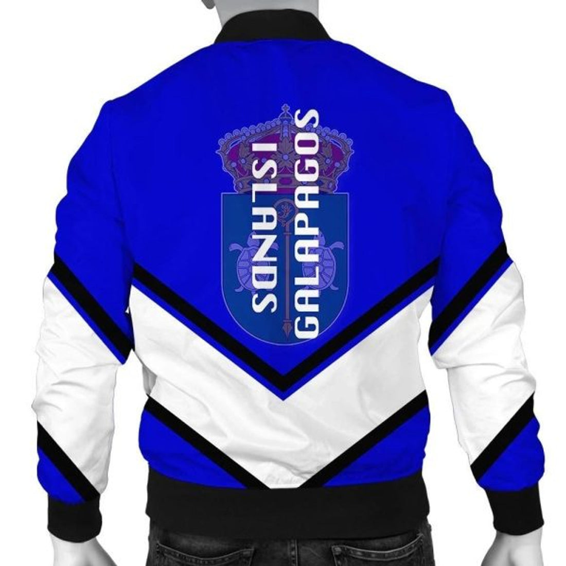 FUNSTUFFPRINT Galapagos Islands Coat Of Arms Men Bomber Jacket Lucian Style Bomber Jacket