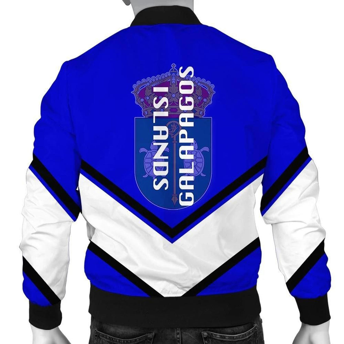 FUNSTUFFPRINT Galapagos Islands Coat Of Arms Men Bomber Jacket Lucian Style 3D Bomber Jacket
