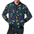 FUNSTUFFPRINT Galaxy Comet Alien Ufo Pattern Print Men's 3D Bomber Jacket