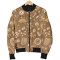 FUNSTUFFPRINT Gambling Poker Pattern Print Women Casual Bomber Jacket